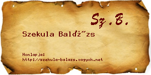 Szekula Balázs névjegykártya